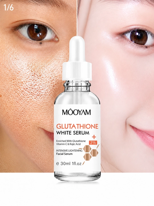 MOOYAM qora dog'larga qarshi, oqartiruvchi zardob, Glutation, Kojik kislotasi, Vitamin C - 