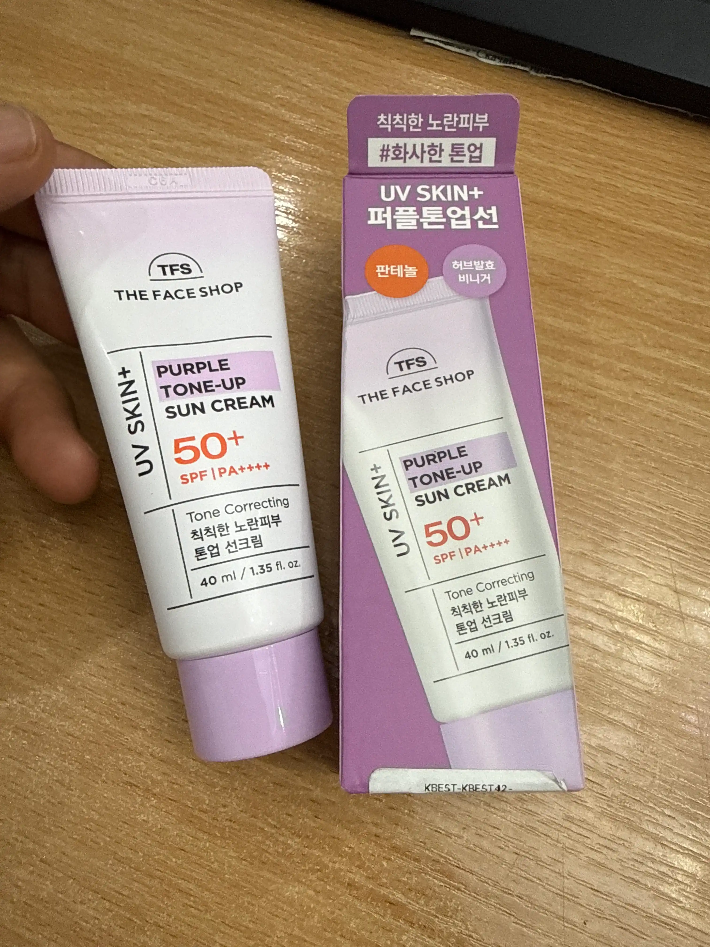THE FACE SHOP UV SKIN+ Солнцезащитный крем, 4 вида , UV-защита, увлажнение, 40 мл