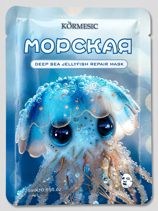 Набор тканевых масок для лица KORMESIC Deep Sea, 6 видов, питание и восстановление, 25 мл - 