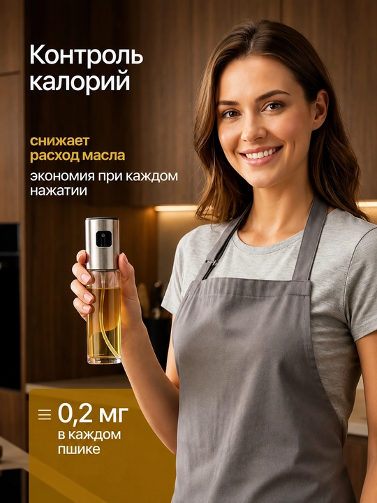 Распылитель для масла, дозатор для масла, бутылка-спрей стеклянная