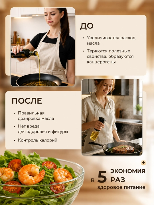 Распылитель для масла, дозатор для масла, бутылка-спрей стеклянная