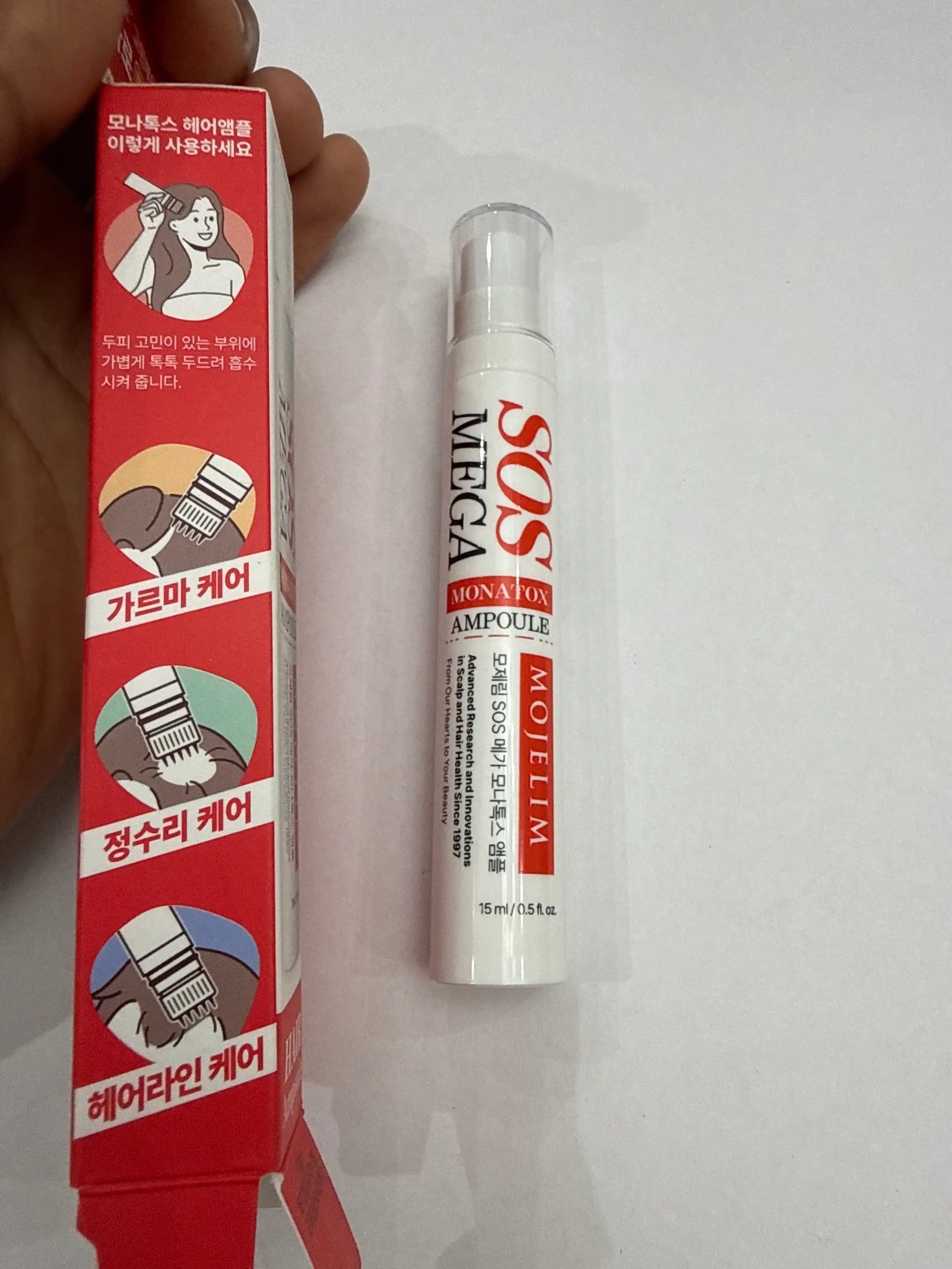 MOJELIM MEGA SOS MONATOX AMPOULE-Ампула от выпадения волос с микроиглами, 15 мл
