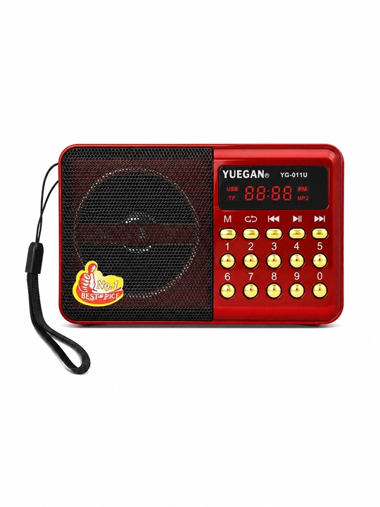 Радиоприемник YUEGAN YG-011U портативное радио FM USB TF MP3 красный
