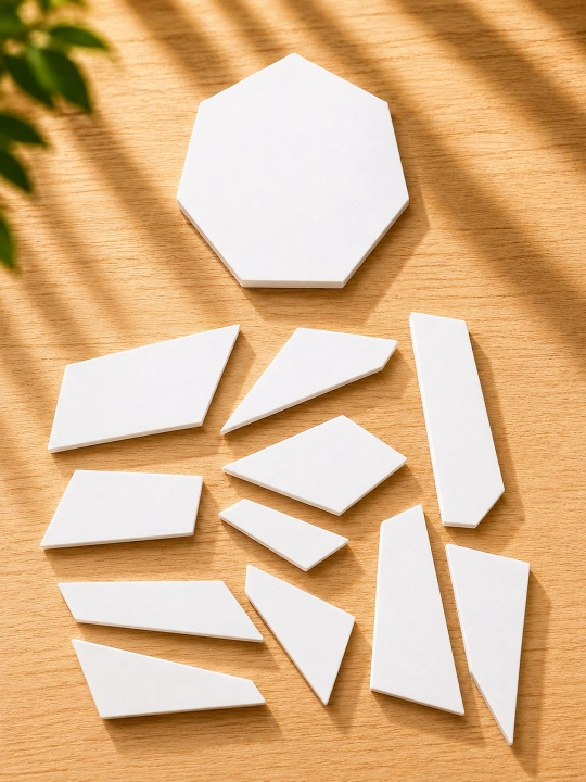 Akril Heptagon boshqotirma 11 detal – IQ puzzle, mantiqiy o’yin, bolalar va kattalar uchun