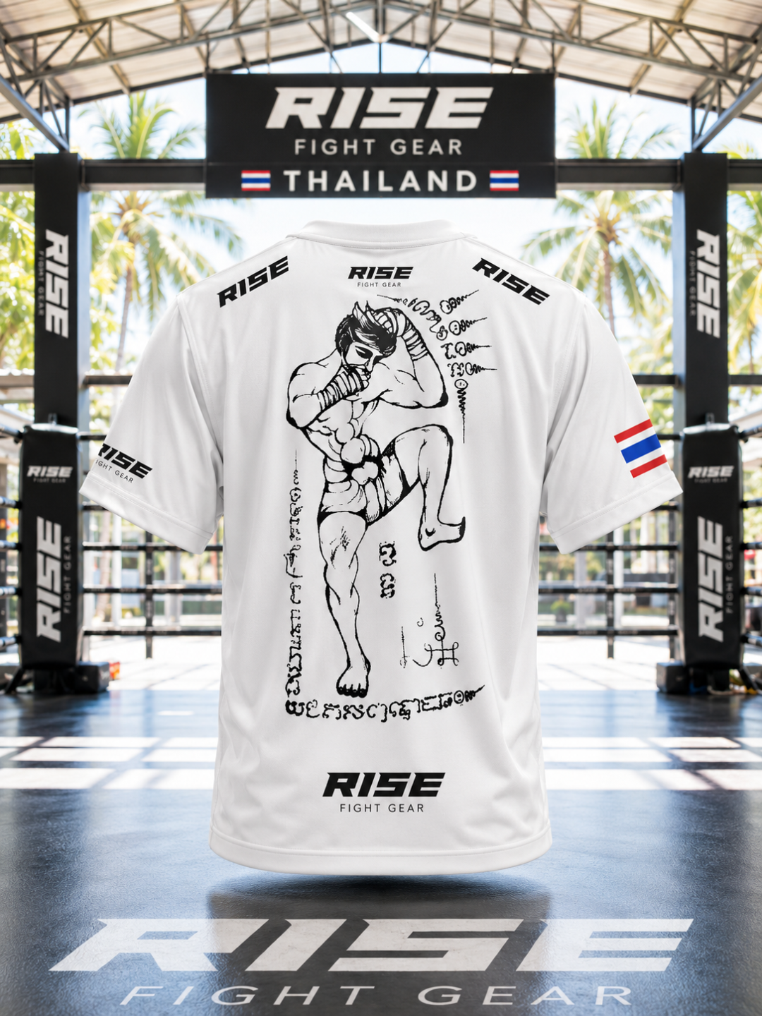 RISE Muay Thai Premium Dry Fit Mashg’ulot Futbolkasi sport va trenerovka uchun
