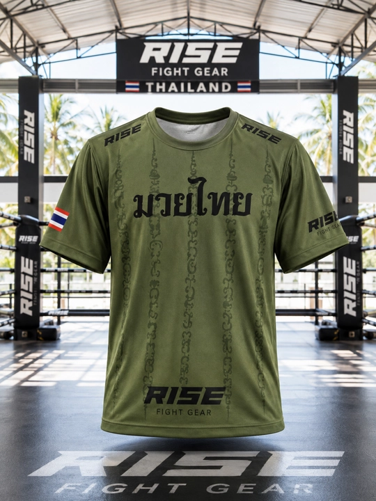 RISE Muay Thai Premium Dry Fit Mashg’ulot Futbolkasi sport va trenerovka uchun