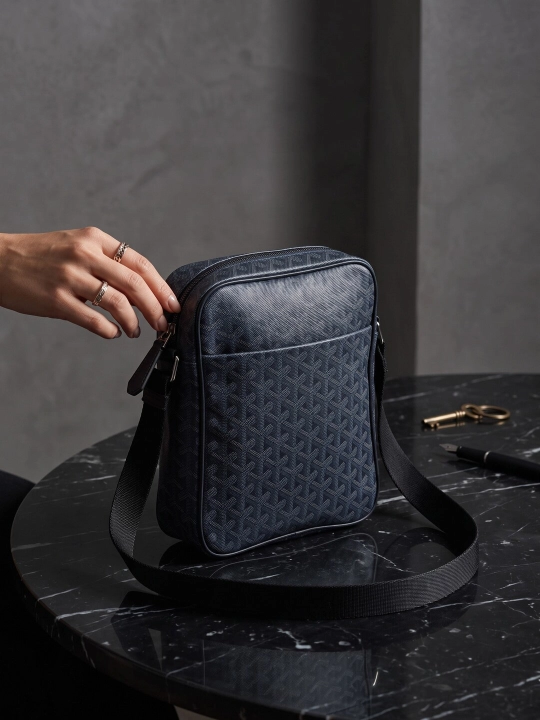 Мужская сумка через плечо, в стиле Goyard