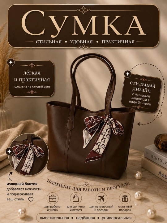 Женская сумка, сумочка для повседневных и офисных дел - 