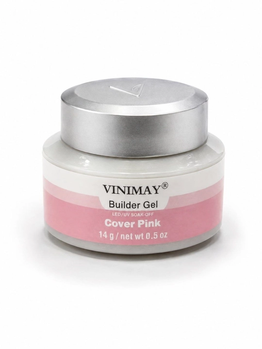 VINIMAY Builder Gel Cover Pink modellashtiruvchi gel, kamuflyaj pushti rang, 14 g