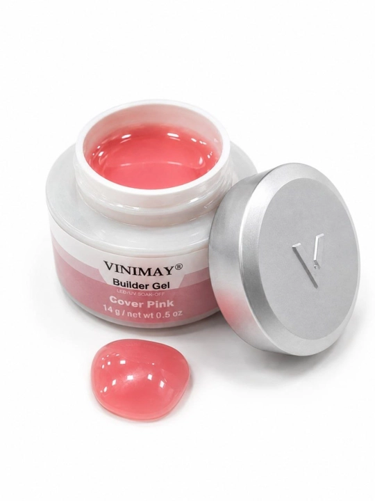 VINIMAY Builder Gel Cover Pink modellashtiruvchi gel, kamuflyaj pushti rang, 14 g