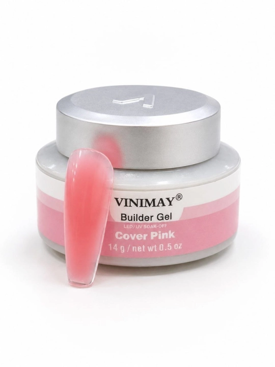 VINIMAY Builder Gel Cover Pink modellashtiruvchi gel, kamuflyaj pushti rang, 14 g
