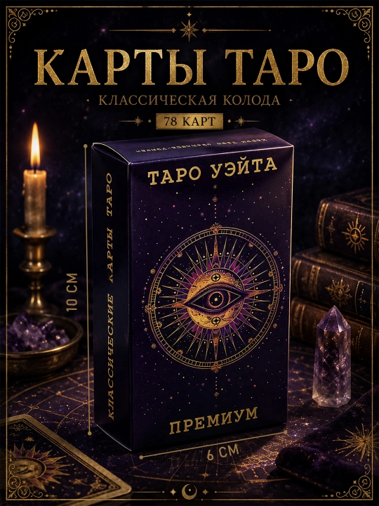 Карты Таро, Таро Уэйта, классическое Таро, обучающее, 78 Дверей, Черный Гримуар 78 карт - 