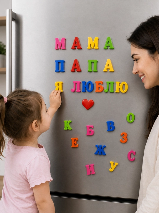 Alifbo magnit harflari 33 ta harf 3 yoshdan katta bolalar uchun