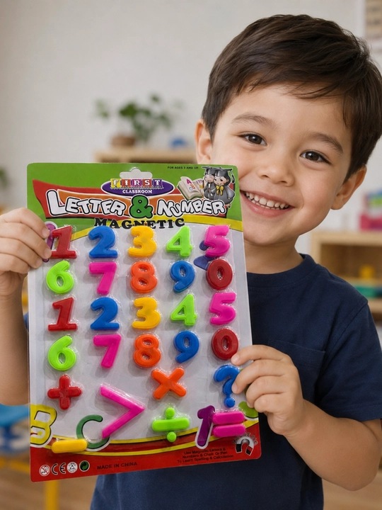 Magnit raqamlar va matematik belgilar, 28 ta element, 3 yoshdan katta bolalar uchun