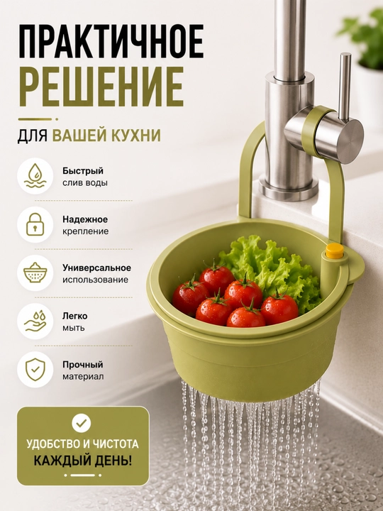 Oshxona yuvish moslamasi uchun osma savat-filtr, sabzavot va mevalar uchun to‘sqich
