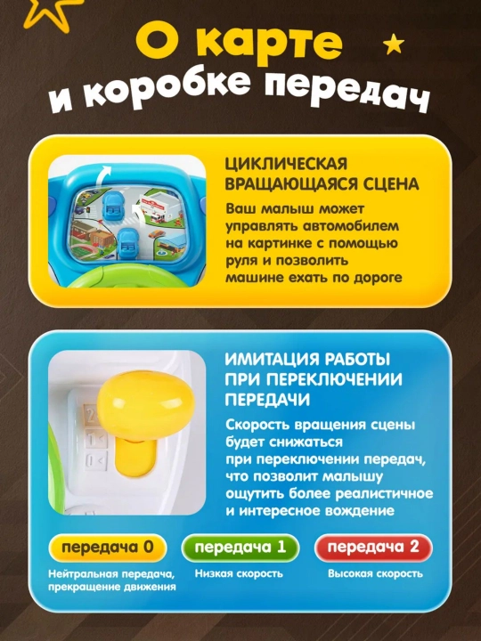Детский игровой симулятор с рулем и педалями