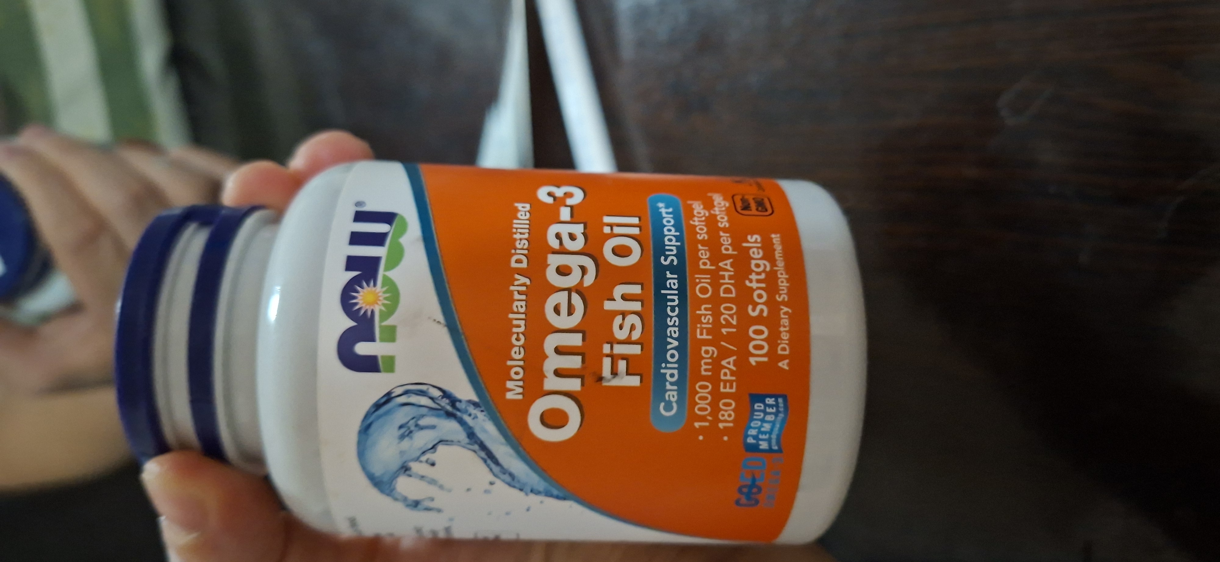 Baliq yog'i Now Foods, Omega-3, Fish Oil, 1000 mg, 100 kapsula
