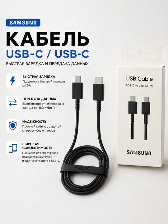 КАБЕЛЬ USB-C/USB-C - 