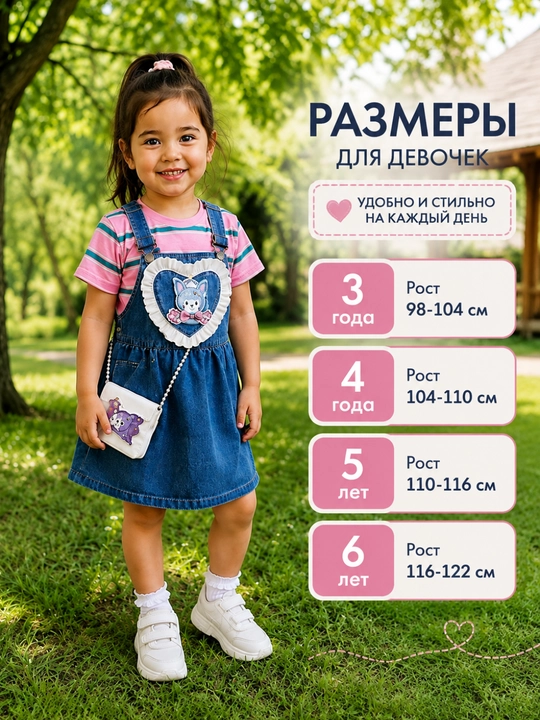 Детский джинсовый сарафан