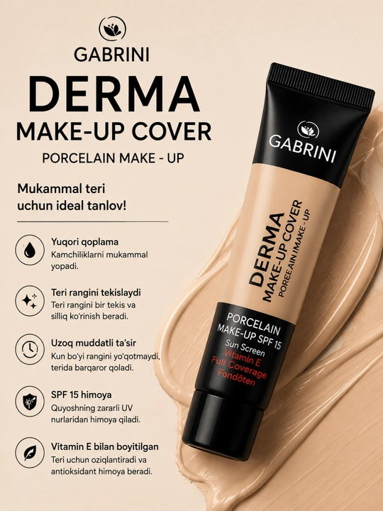 Gabrini Derma Make-Up Cover SPF 15 Vitamin E Тональный крем