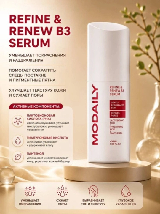 Yuz uchun MODAILY Retinage Firming Serum serumi, 30 ml, retinol, niatsinamid va gialuron - 