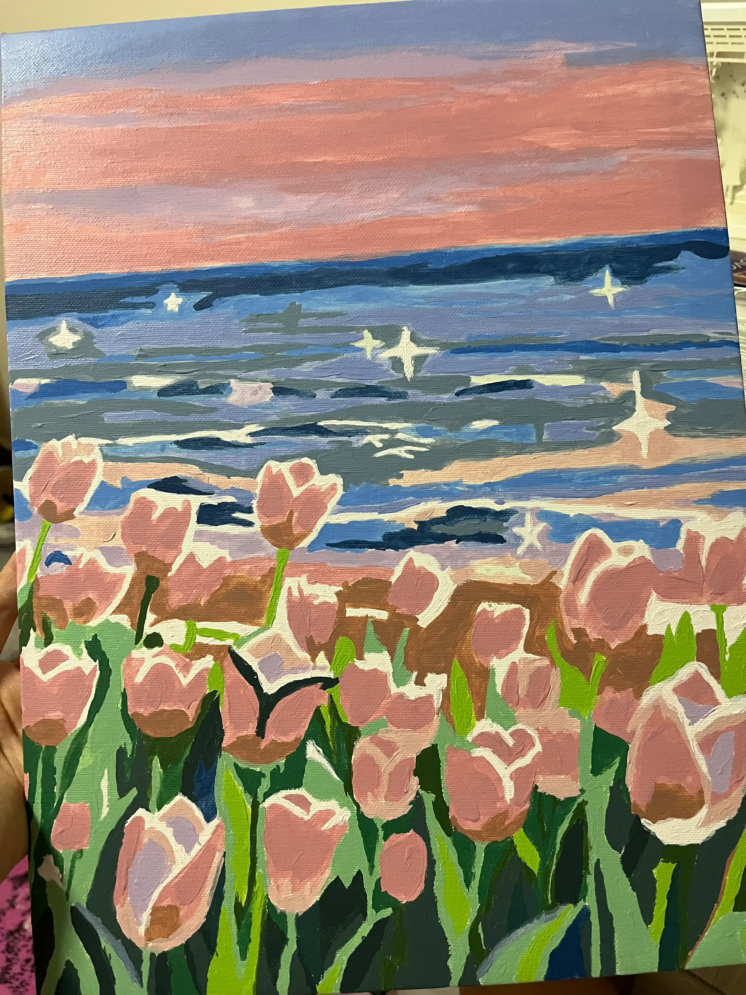 Raqamlar bo'yicha rasm Skystore Tabiat, asosli ramkaga tortilgan, 30x40 sm