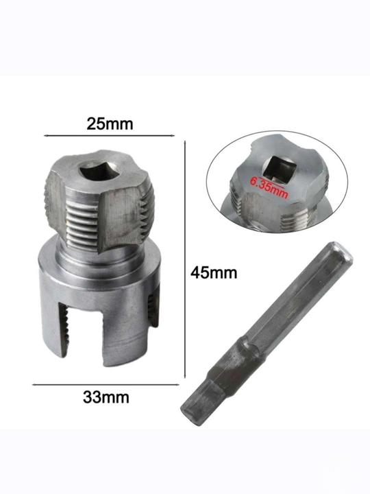 Набор Насадка для нарезки резьбы, для полипропилена, 3 шт 3/4"x1/2 х 1"