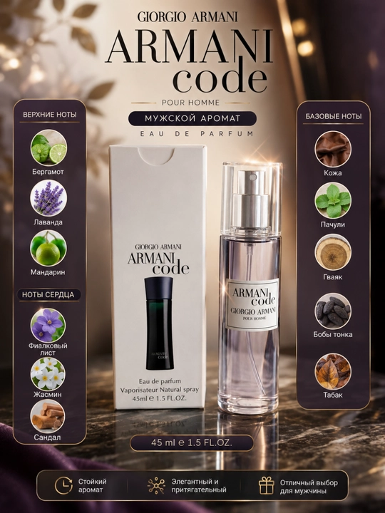 Мужские ароматы для любого сезона — ARMANI CODE - 