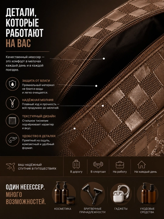 Kundalik foydalanish uchun erkaklar qo‘l sumkasi - 