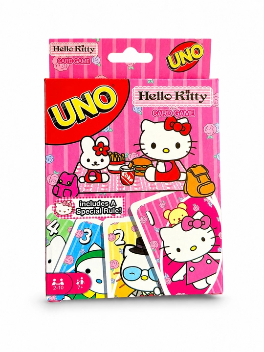 Kompaniya uchun UNO Hello Kitty, Stitch, Tom & Jerry, Labubu stol o'yinlari