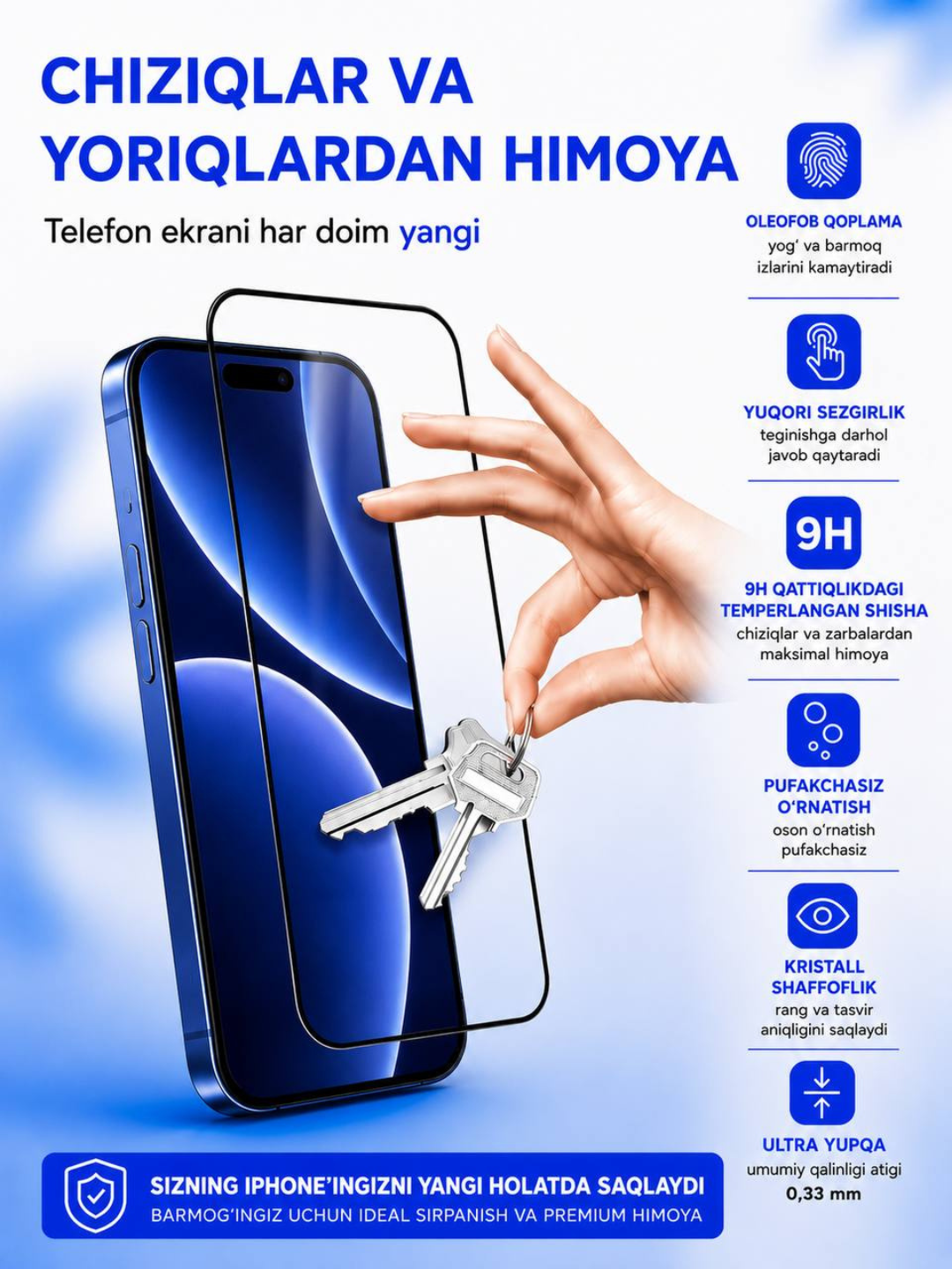 Защитное стекло для смартфонов Samsung A10, A50, A56, A55, A36, A16, A17, A07, A26