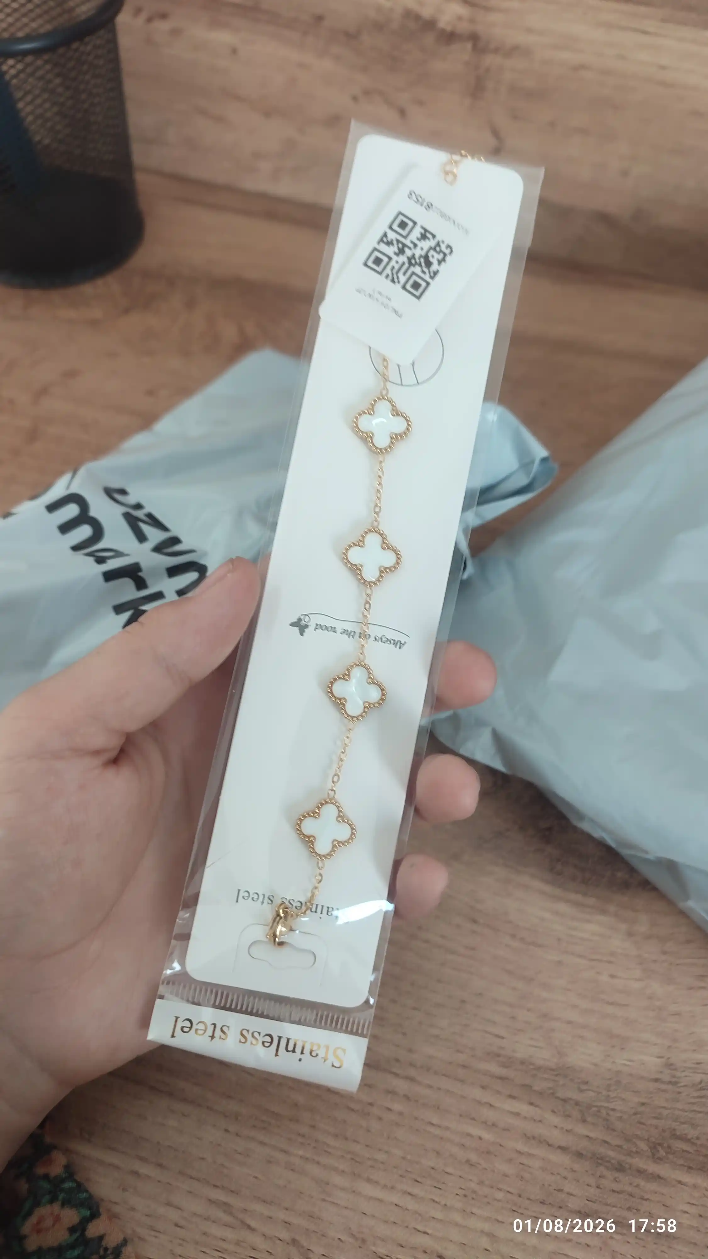 Браслеты для женщин и девочек Clover Van Cleef, не меняет цвет и не темнеет