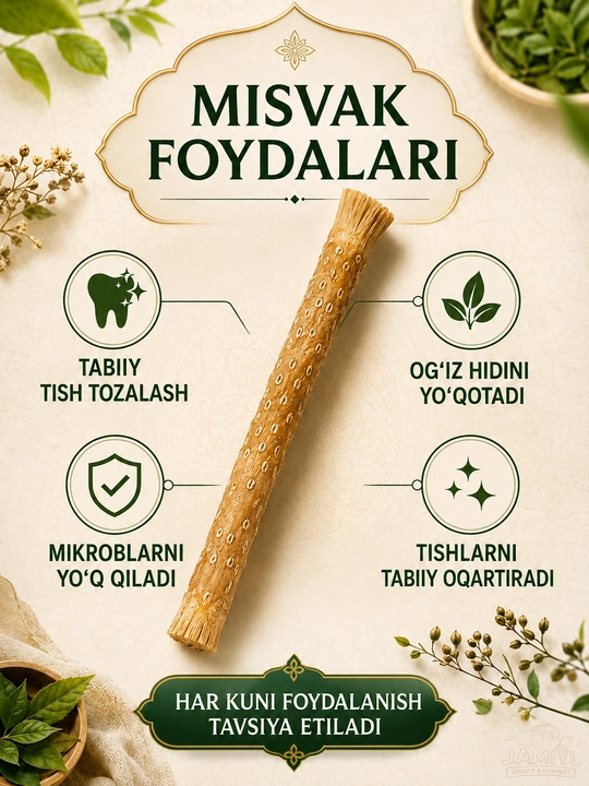 Misvoq og‘iz bo'shlig'i parvarishi uchun tabiiy Misvak