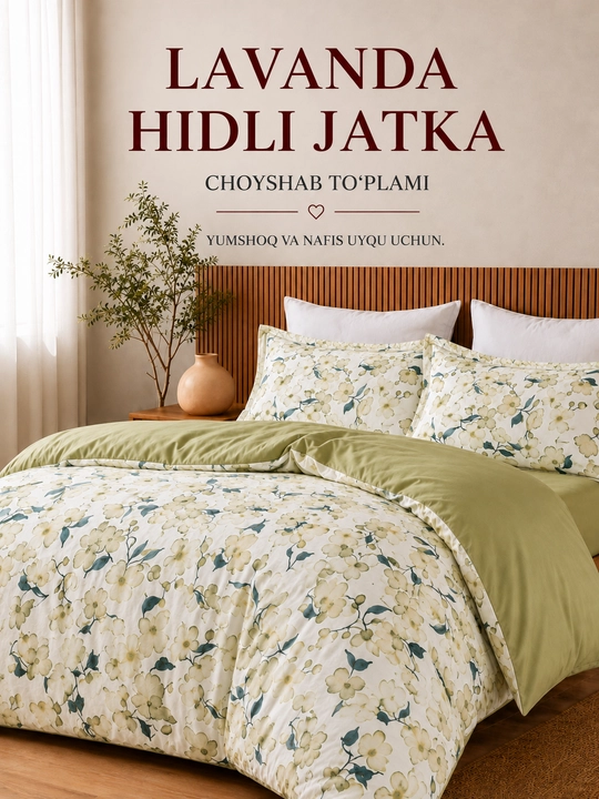 Choyshab to'plami ikki kishilik, lavanda hidli choyshab, choyshab to'plami - 
