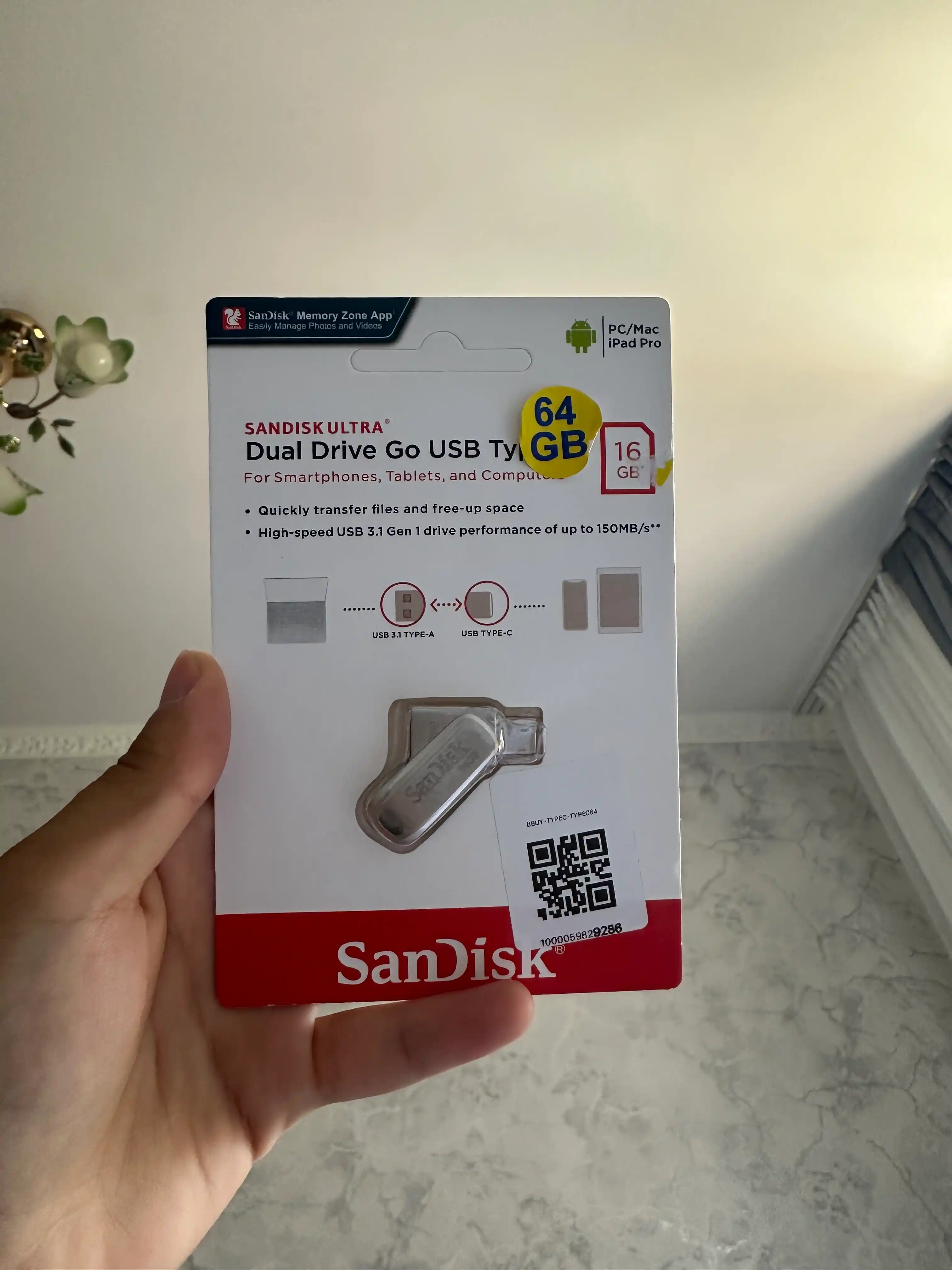 USB Flash накопитель Sandisk ultra 16/32/64/128GB Dual Drive Luxe, USB 3.2+Type C OTG