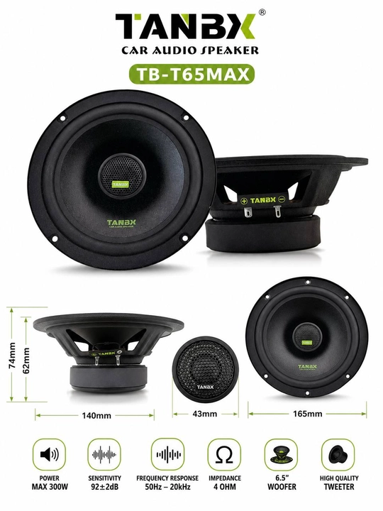 Автомобильные динамики TANBX TB-T65MAX 6.5" (2 шт.)калонка - 