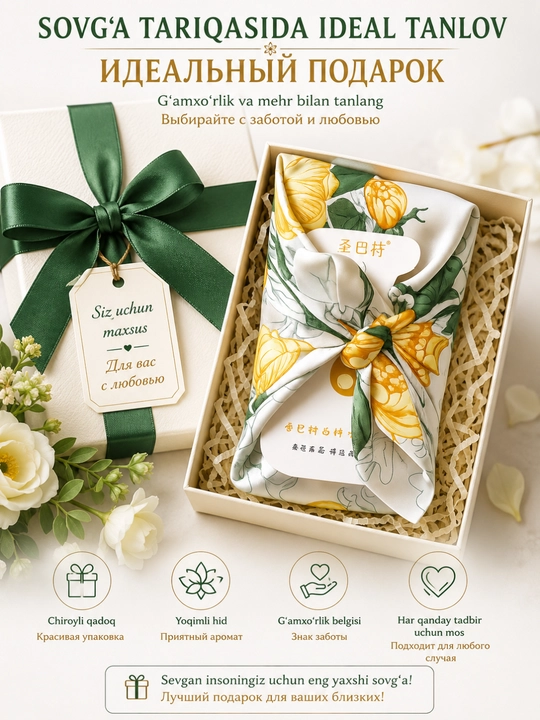 Sariq gullar hidli qo'l sovuni, tabiiy aromatli sovun, premium sovg'a sovuni 248 g - 