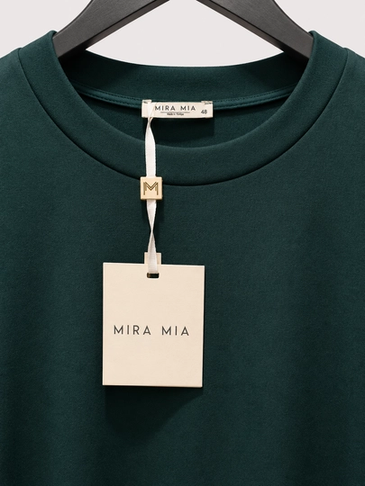 Платье женское миди MIRA MIA из трикотажа, темно-зеленое