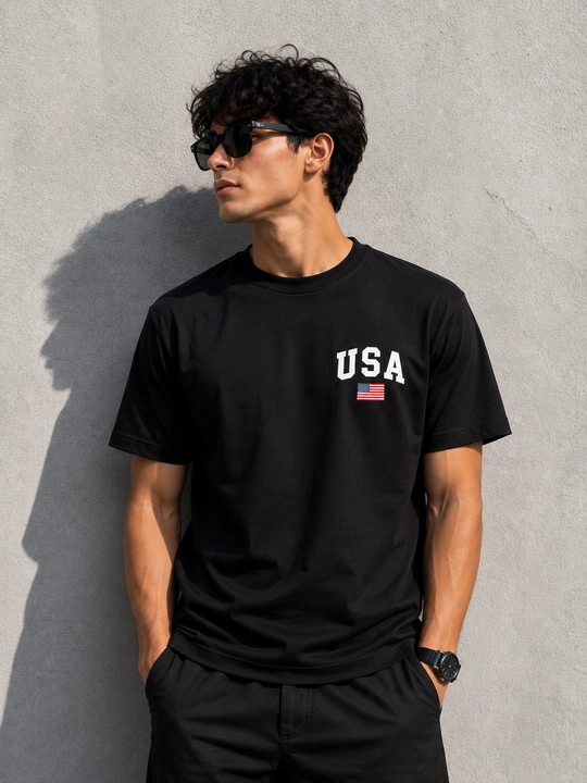 USA printli futbolkalar erkaklar va ayollar uchun, paxta