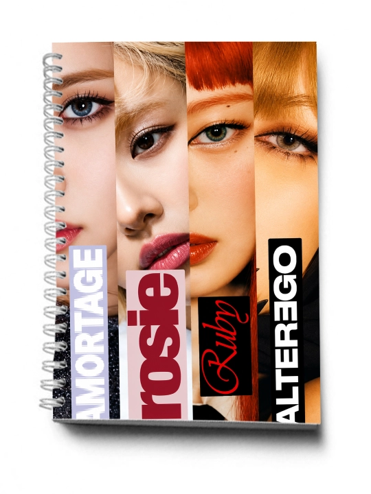 BLACKPINK, K-POP, Bloknot va Planner 2 tasi 1 da - 30 varaqli, 2 bo'limli