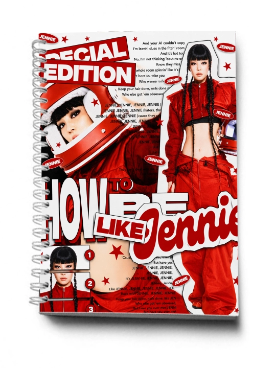BLACKPINK, K-POP, Bloknot va Planner 2 tasi 1 da - 30 varaqli, 2 bo'limli