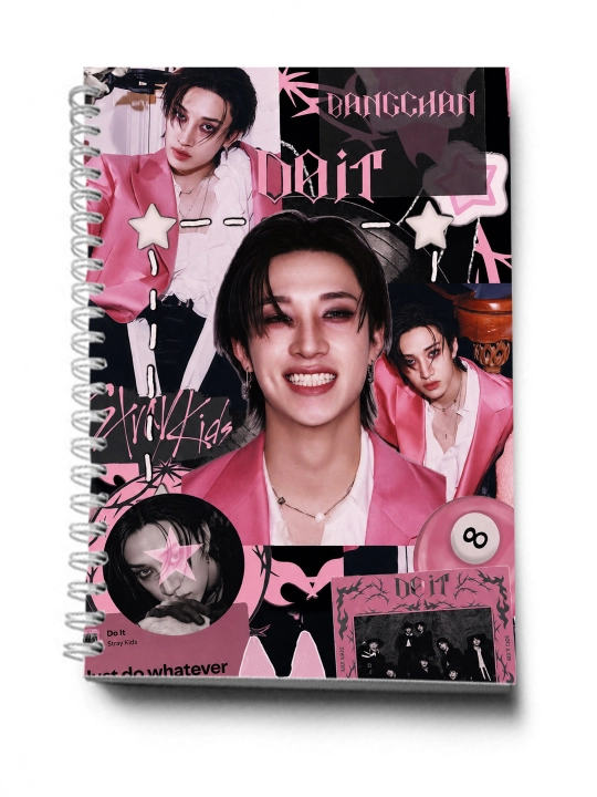 STRAY KIDS, K-POP, Bloknot va Planner 2 tasi 1 da - 30 varaqli, 2 bo'limli - 