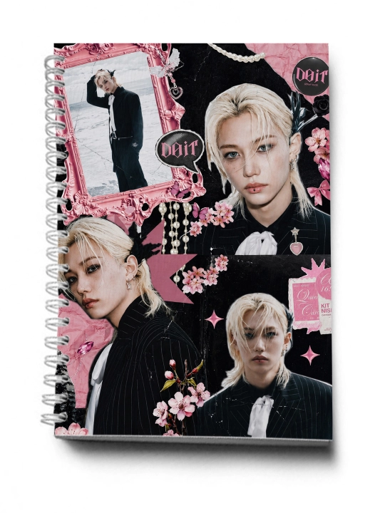 STRAY KIDS, K-POP, Bloknot va Planner 2 tasi 1 da - 30 varaqli, 2 bo'limli - 