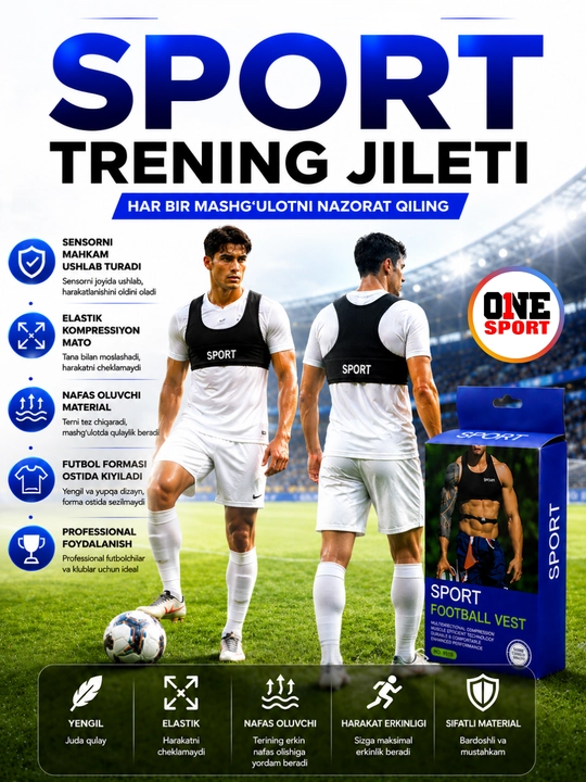 Sport trening jileti – elastik kompression sport jileti