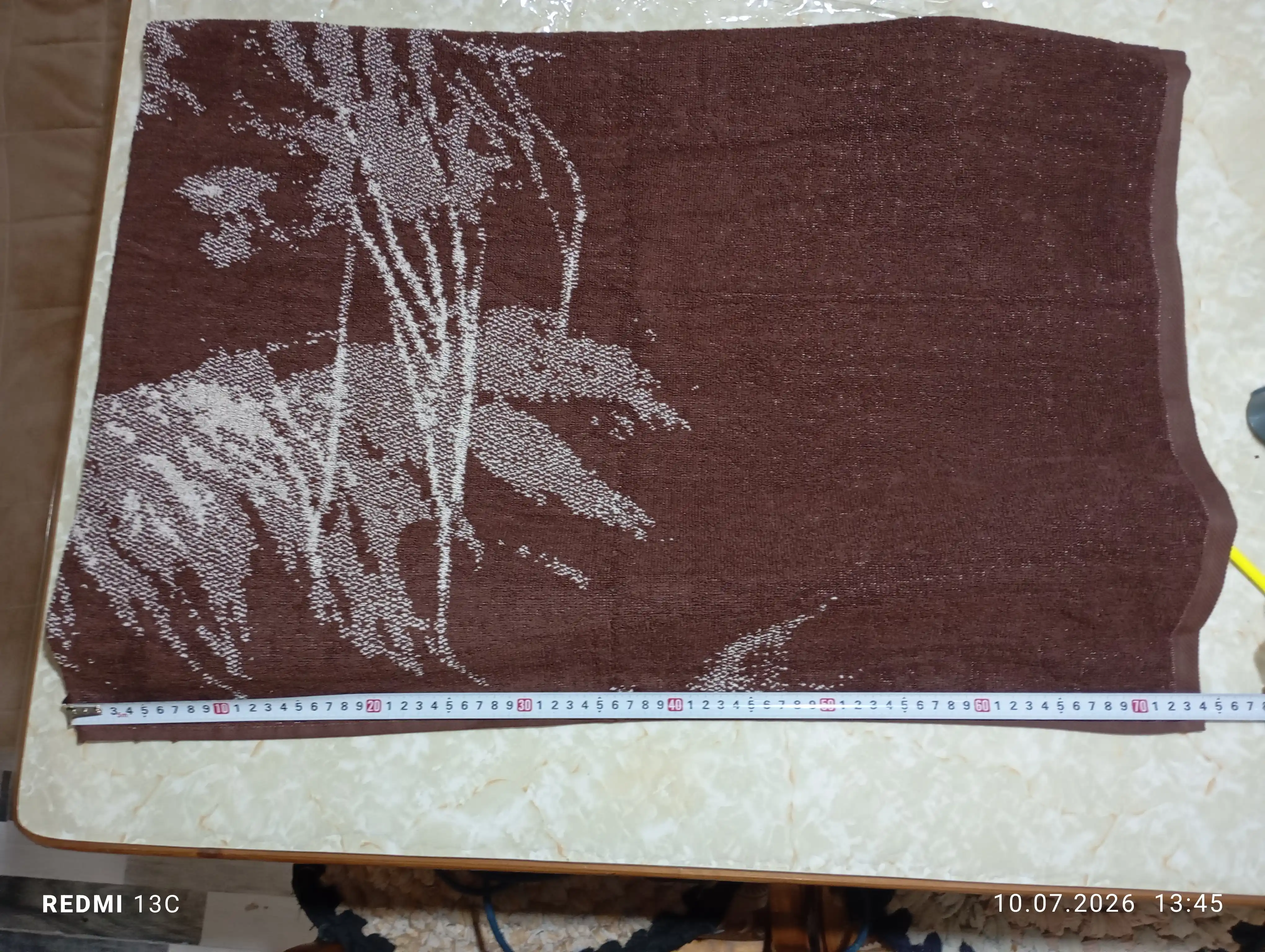 Leopard paxmoq sochig‘i, 100 x 150 sm, paxta tolali, katta, hammom uchun