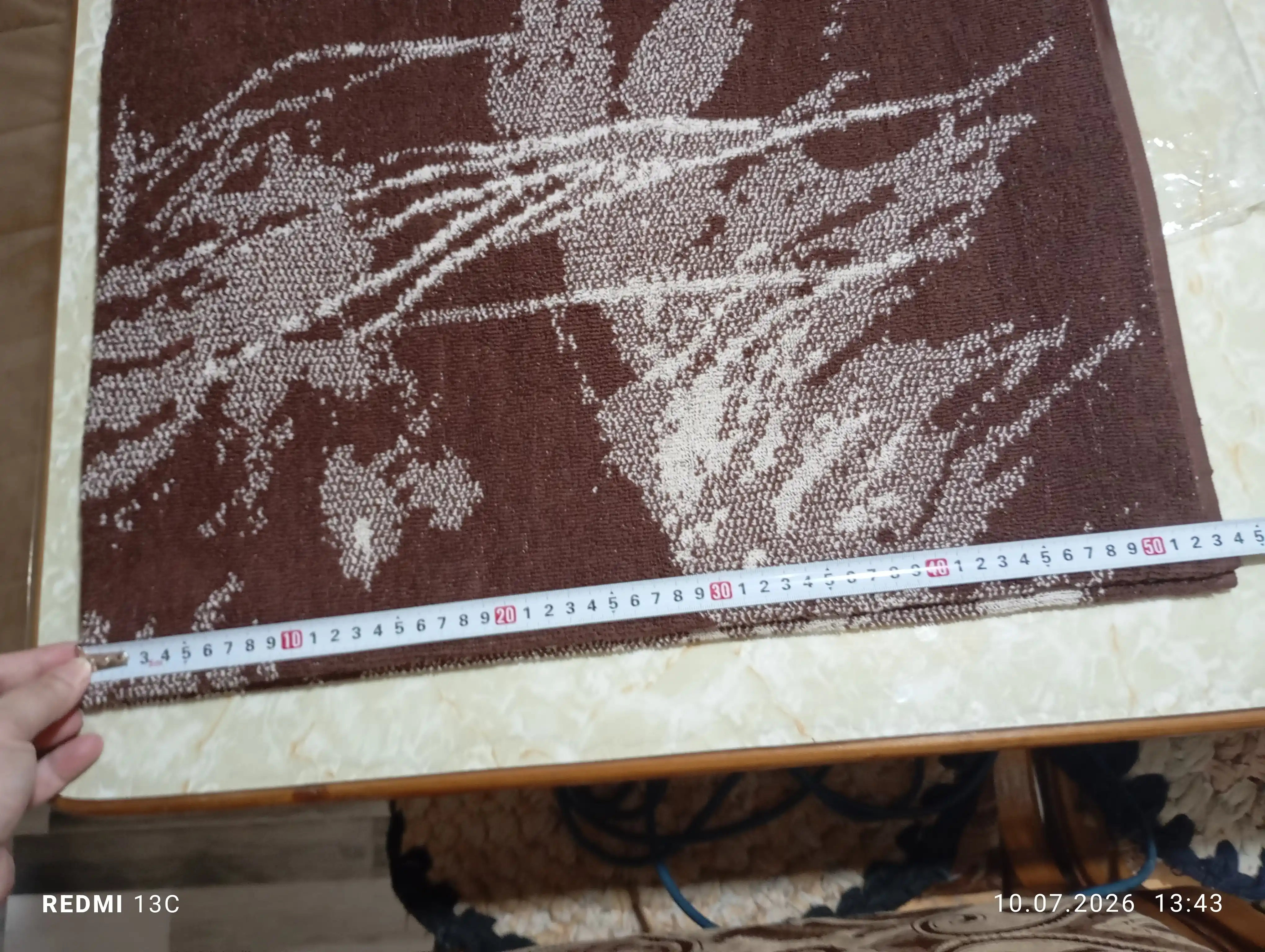 Leopard paxmoq sochig‘i, 100 x 150 sm, paxta tolali, katta, hammom uchun
