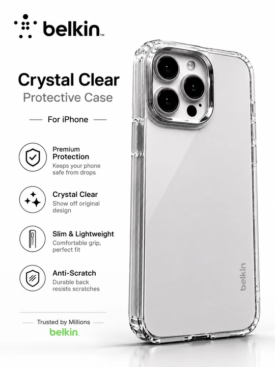 IPhone uchun Belkin SheerForce shaffof g‘ilof - 