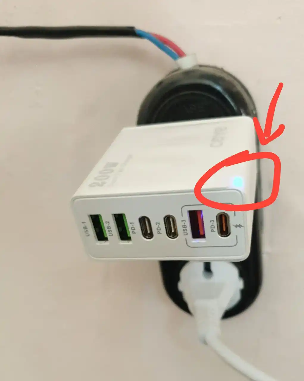 Блок питания, 200W,  6 портов (USB-A и Type-C PD) TURBO зарядка,адаптер, зарядчик