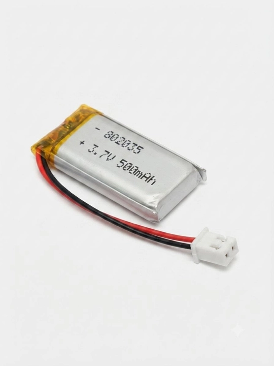 Аккумулятор Li-Po 3.7V 500mAh 802035 для микро-дронов с разъемом JST-PH 2Pin