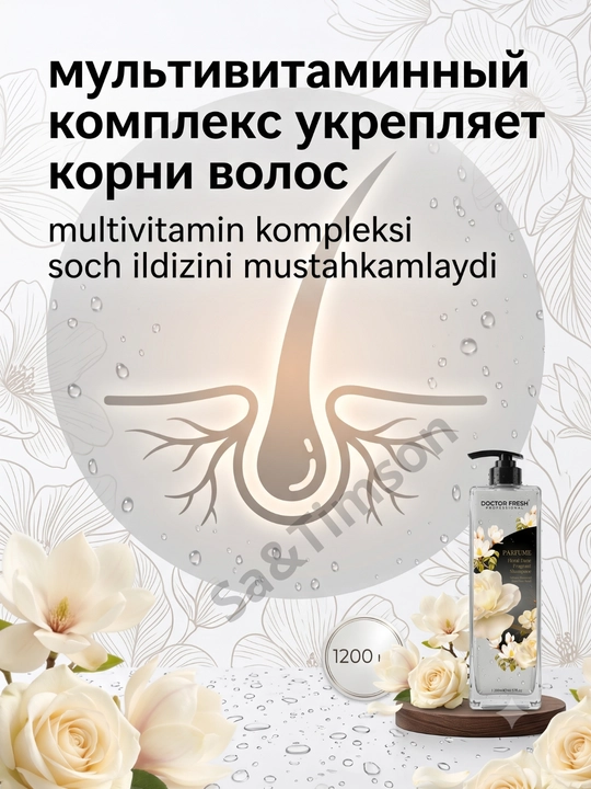 Шампунь для волос Doctor Fresh Parfume, парфюмированный, 8 ароматов, 1200 мл
